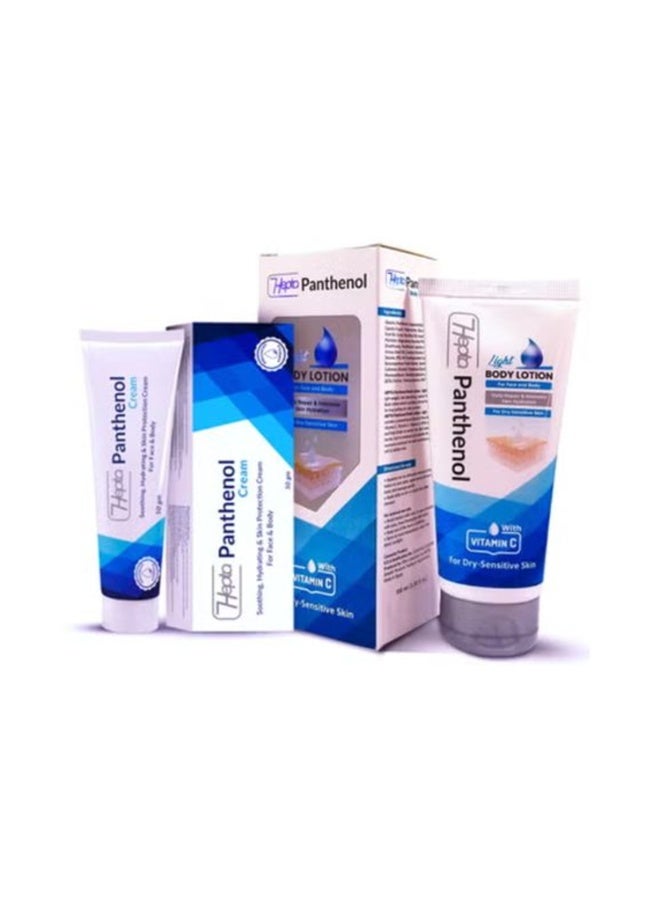 hepta Panthenol Body Lotion Light With VitaminC 100gm+Soothing Panthenol Cream 50 gm - Image 1