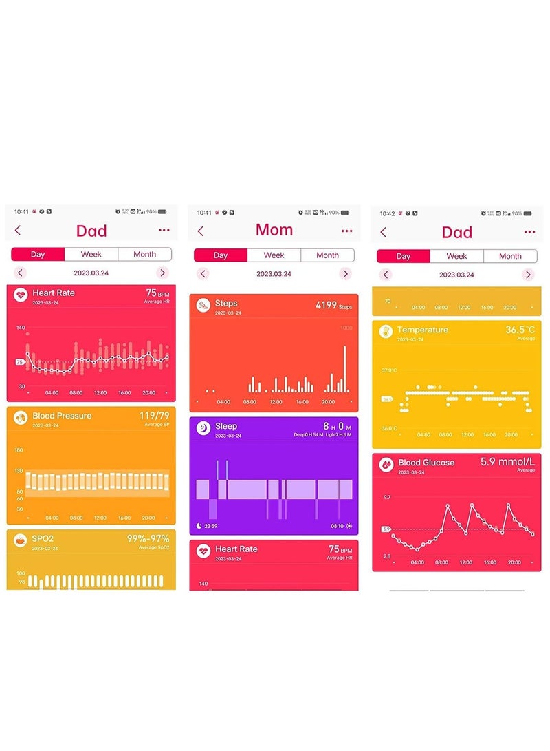 AROAQ Blood Glucose Watch - Waterproof Wearable Glucose Monitor Smart , Smart Watch Blood Sugar Monitor for Smartphone, Glucose Monitoring Watch for Men Women Blood Glucose Watch - Waterproof Wearable Gluco - Image 4