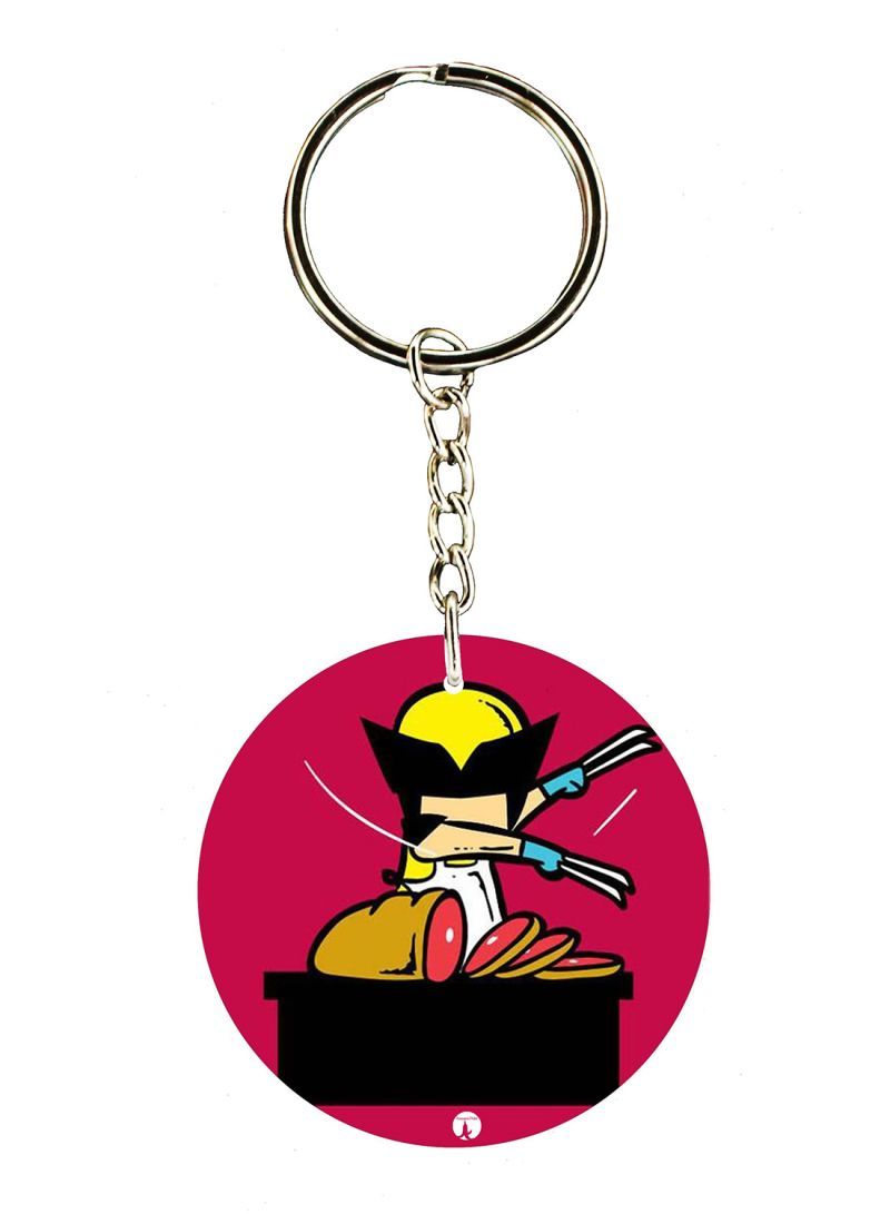 Wolverine Printed Keychain