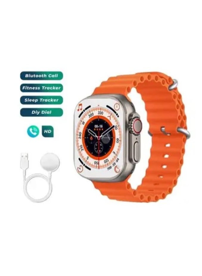 Ultra Smart Watch MA-SW005 with 2.2-inch screen, water-resistant, wireless charging, sports & healthy modes, receives and answers calls, and is equipped with a special app compatible with all devices