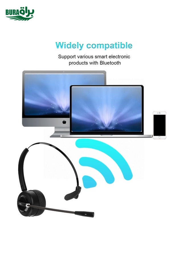 BURAQ Anivia A8 Bluetooth Telephone Headset with Noise-cancelling Microphone(Black)  - Image 4