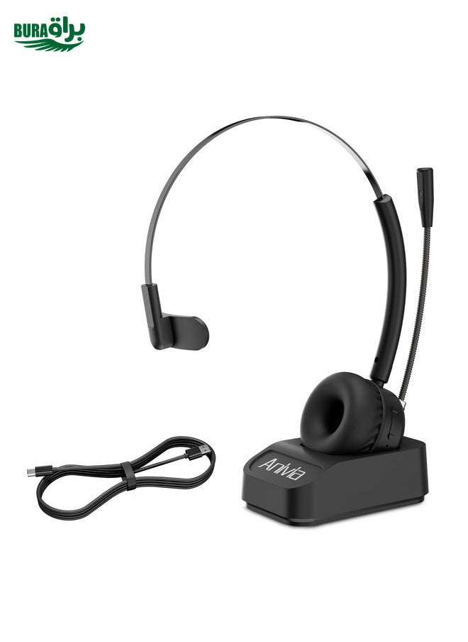 BURAQ Anivia A8 Bluetooth Telephone Headset with Noise-cancelling Microphone(Black)  - Image 1