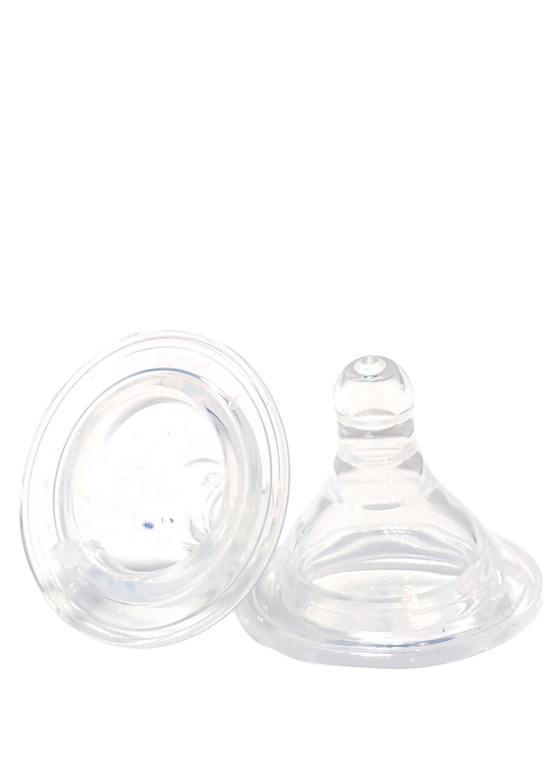 نوفي حلمات نوفي السيليكونية ذات العنق العريض - عبوة من قطعتين، من عمر 6 أشهر فما فوق، تدفق كبير - Image 2