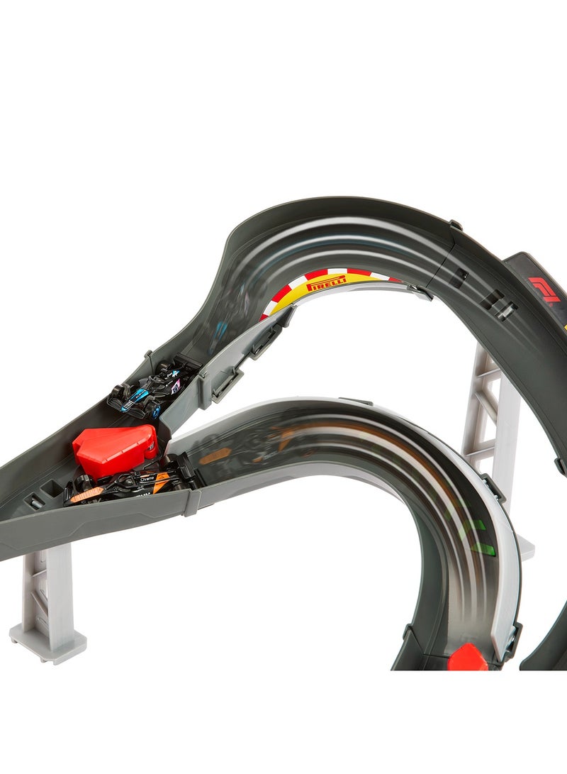 Hot Wheels Toy Car Track Set, 3 Formula 1® Die-Cast Vehicles in 1:64 Scale: McLaren F1® Team, Alpine & VCARB, Sprint Race Circuit (Teams May Vary)​​ - Image 5