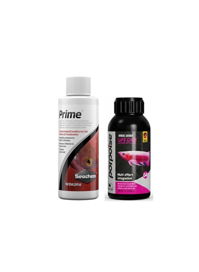 سي تشيم بلسم سيشيم برايم للمياه العذبة والمالحة - مزيل للمواد الكيميائية ومزيل للسموم 100 مل / 250 مل / 325 مل / 500 مل / 2 لتر + علاج بوربويز لايف كير متعدد الوظائف - 100 مل مجاناً - Image 2