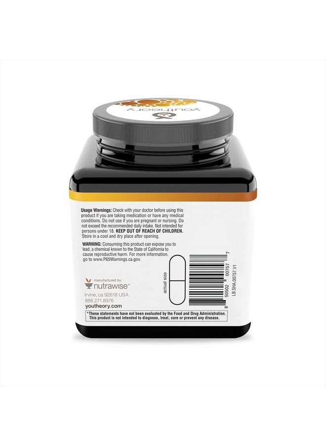 youtheory شيلاجيت، غذاء فائق نقي من الهيمالايا، لدعم الطاقة، 60 كبسولة نباتية - Image 4