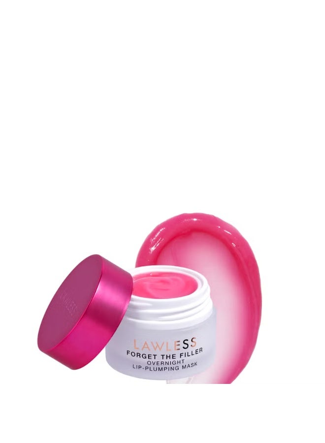 LAWLESS BEAUTY Forget The Filler Overnight Lip Plumping Mask - Juicy Watermelon - Image 1