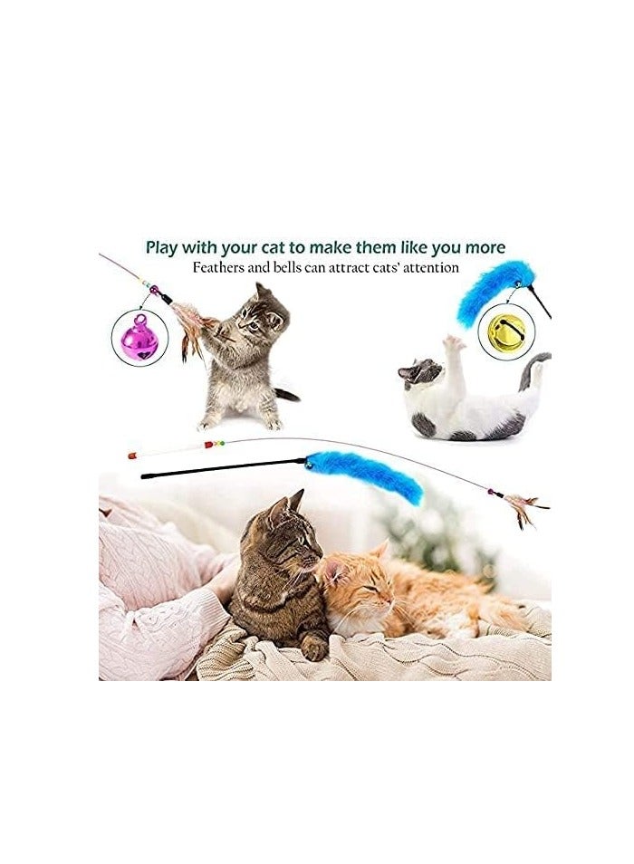 17 PiecesCat Toys Interactive Accessories - Cat Accessories For Indoor Cats, Kitten Toys, Cat Tunnel And Tent - Image 5