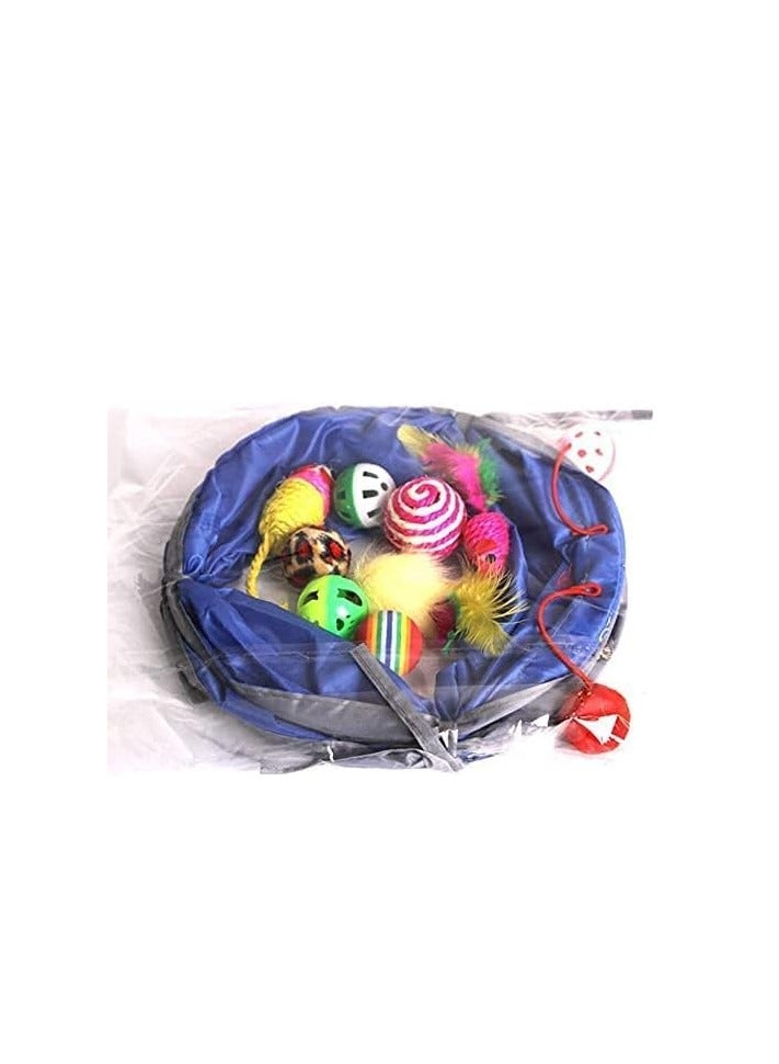 17 PiecesCat Toys Interactive Accessories - Cat Accessories For Indoor Cats, Kitten Toys, Cat Tunnel And Tent - Image 4