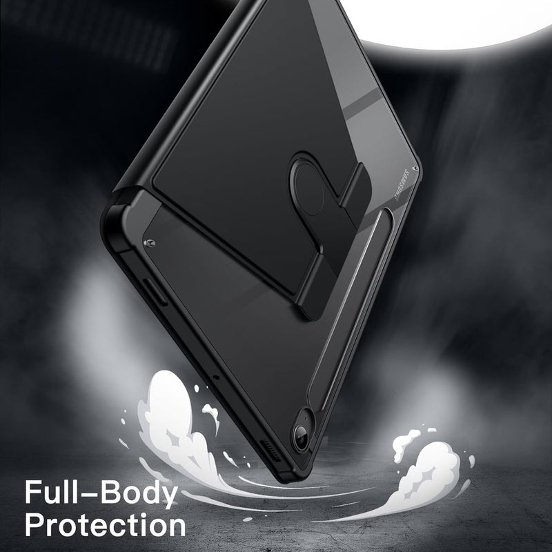Jetech Rotating Case For Samsung Galaxy Tab S10 Lite / S10 Fe / S9 Fe 10.9-Inch / S9 11-Inch With S Pen Holder, 360 Degree Rotation Protective Stand Cover Clear Back, Auto Wake/Sleep Black - Image 4
