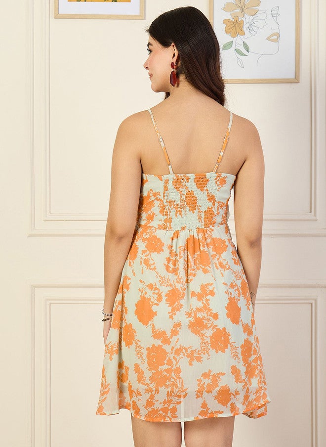 Rue Collection Floral Printed Empire Dress for Women - Image 4