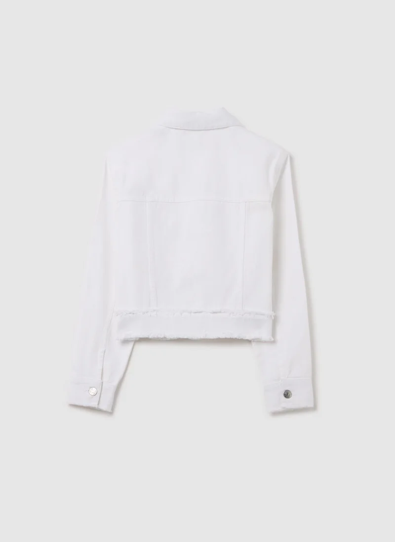 Ovs Cropped-Fit Denim Jacket