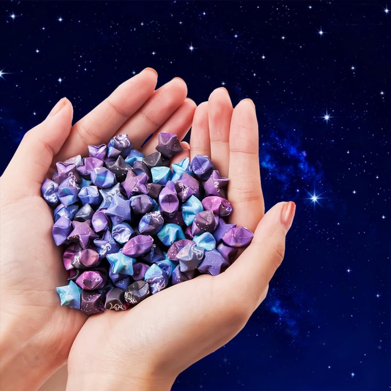 Hvogvok Origami Paper Stars, Colorful Handcraft Origami Lucky Star Paper DIY Paper Arts Creativity Hand Art Crafts (Starry sky gradual change(540) sheets) - Image 2