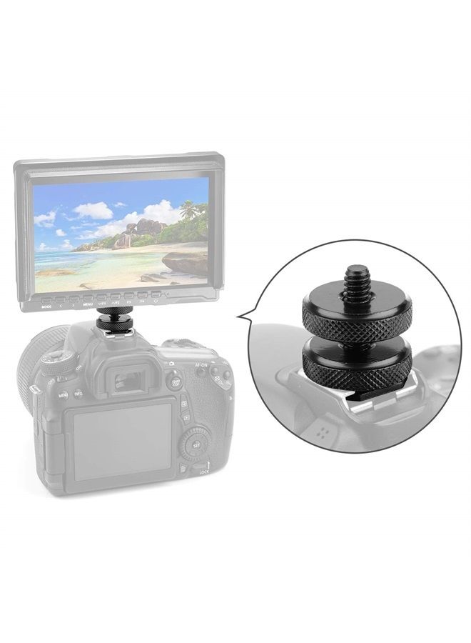 Anwenk Camera Hot Shoe Mount to 1/4"-20 Tripod Screw Adapter Flash Shoe Mount for DSLR Camera Rig (Pack of 2) - Image 1
