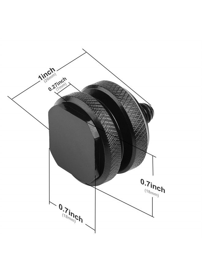 Anwenk Camera Hot Shoe Mount to 1/4"-20 Tripod Screw Adapter Flash Shoe Mount for DSLR Camera Rig (Pack of 2) - Image 2