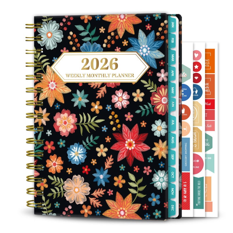 Ymumuda 2026 Planner, Daily Weekly Monthly Planner, 2026 Calendar Planner (Jan 2026 - Dec 2026), 8.4" x 6.3", Teacher School Student Work Agenda with Tabs, Ideal for School Office Supplies - Image 1