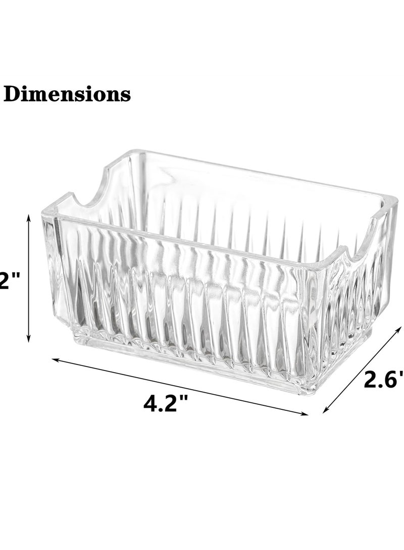 SYOSI Acrylic Sugar Packet Holder, 6 Pack Clear Tea Bag Organizer for Drawer, Condiments Packet Dispenser for Countertop, Coffee Bar, Cabinet - Image 3