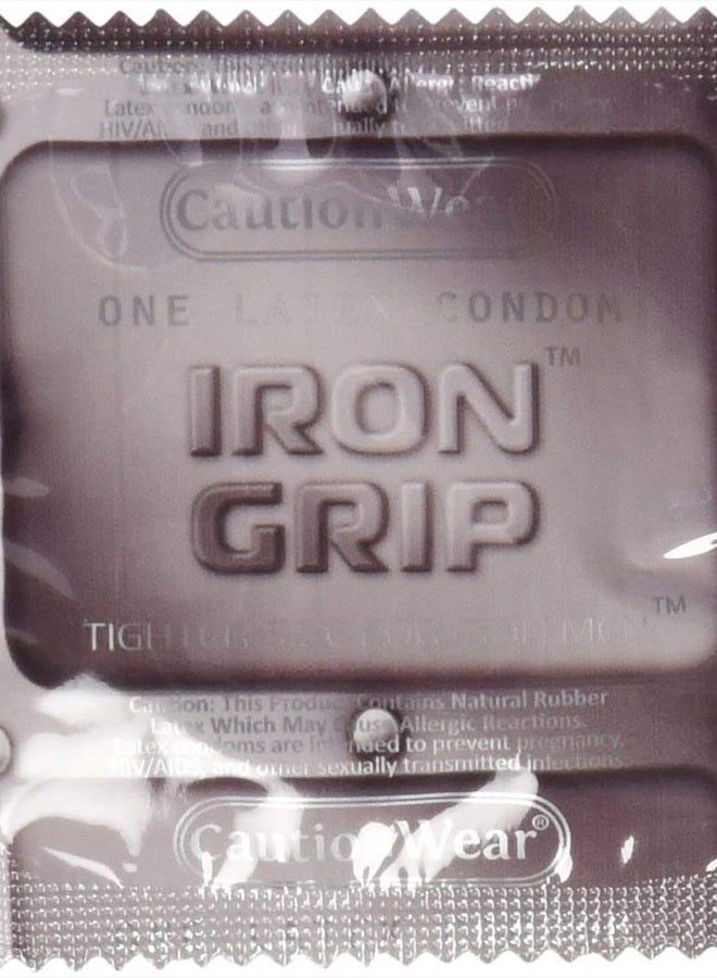 CautionWear Iron Grip Male Latex Condom (24), Clear, 24 Count (Pack of 1) - Image 1