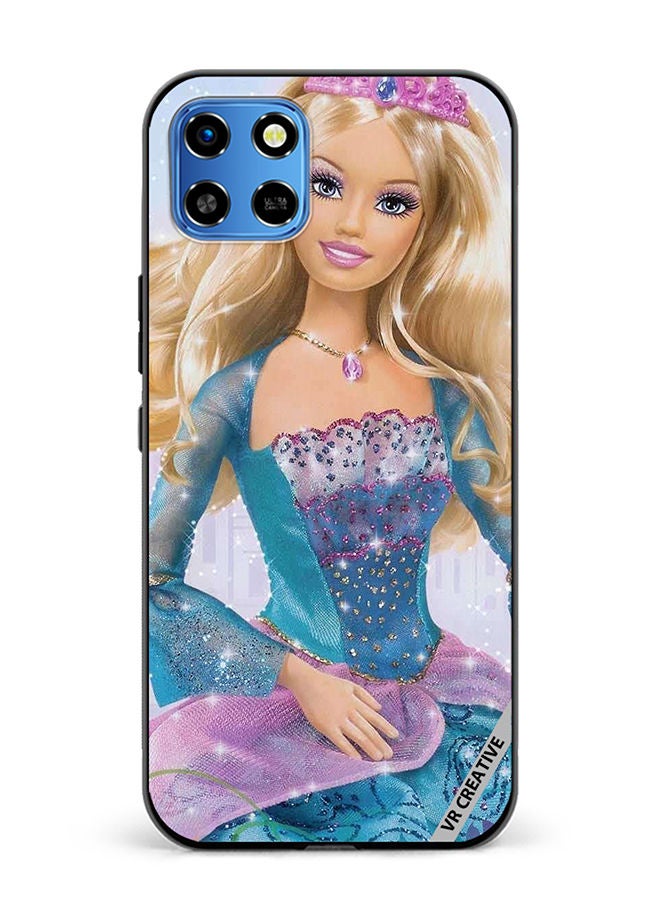 VR CREATIVE Protective Case Cover For Infinix Smart 6 HD Blue Barbie Design Multicolour - Image 1