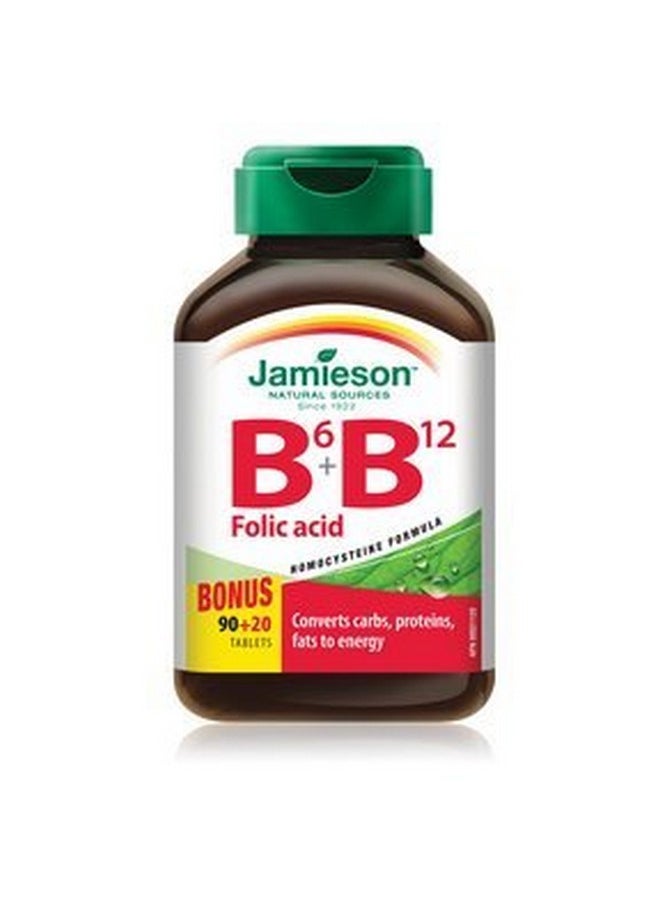 Jamieson - B6 + B12 And Folic Acid 110 Tabs - Image 1