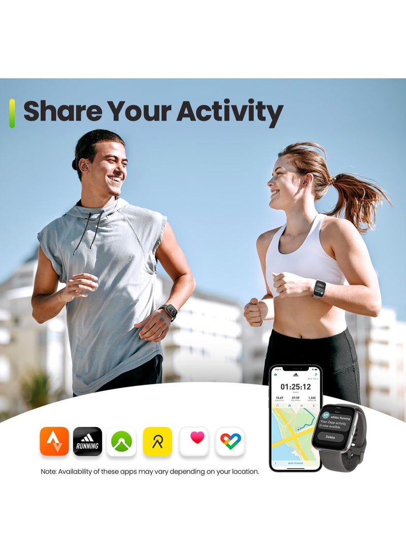 Amazfit Bip 5 CORE Smart Watch 46mm 11-Day Battery Fitness Activity Tracker with 120+ Sports Modes Heart Rate & Sleep Monitor Customizable Watch Faces for Android & iPhone Charcoal - Image 4