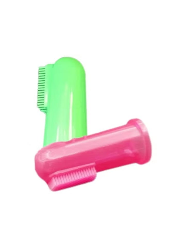 Dog Finger Toothbrush for Dogs & Cats - Puppy Toothbrush with Soft Flexible Silicone Bristles, Gentle for Sensitive Gums, Promotes Healthy Teeth & Gums, Easy Teeth Cleaning Tool - Image 1