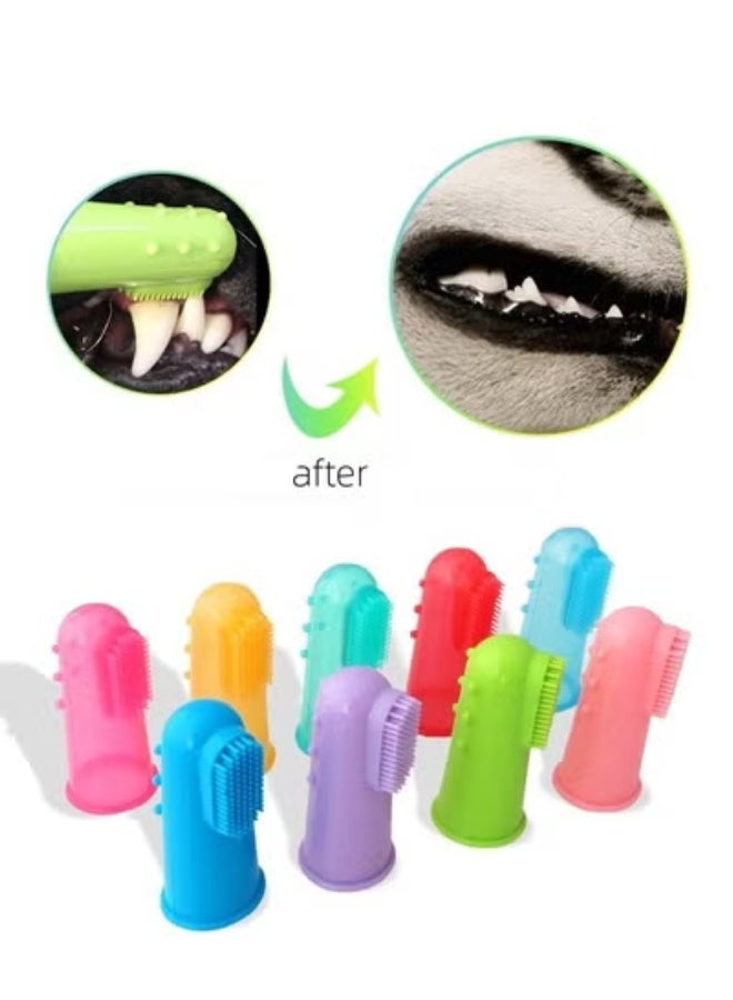 Dog Finger Toothbrush for Dogs & Cats - Puppy Toothbrush with Soft Flexible Silicone Bristles, Gentle for Sensitive Gums, Promotes Healthy Teeth & Gums, Easy Teeth Cleaning Tool - Image 4