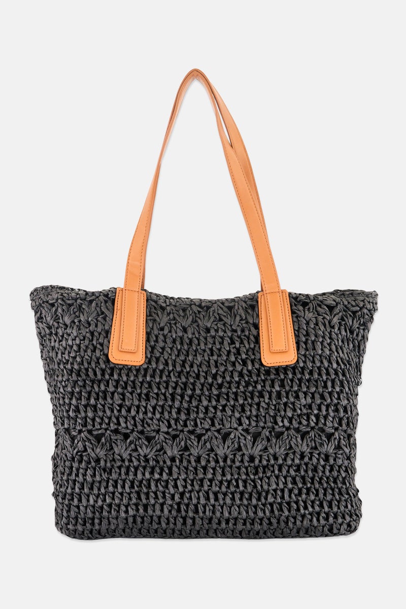 REFRESH Women Brand Logo Handbag, Black - Image 2