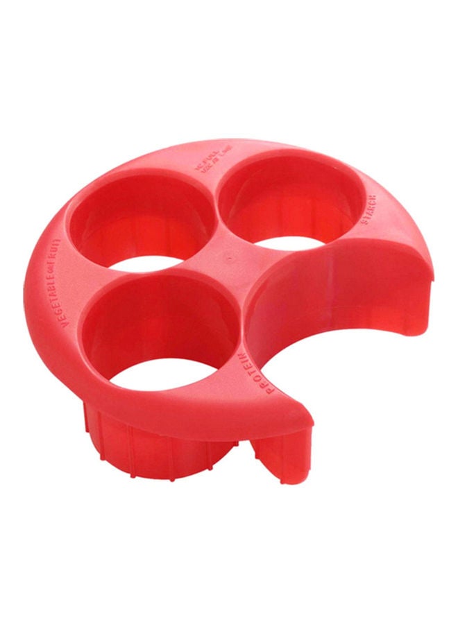 NIBEMINENT Household Meal Measure Plate Red - Image 1