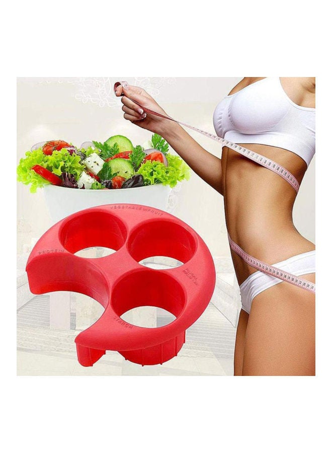 NIBEMINENT Household Meal Measure Plate Red - Image 4