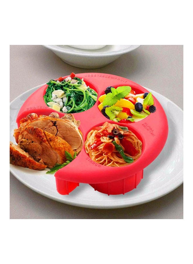 NIBEMINENT Household Meal Measure Plate Red - Image 3