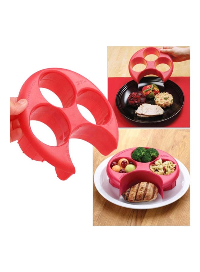 NIBEMINENT Household Meal Measure Plate Red - Image 2