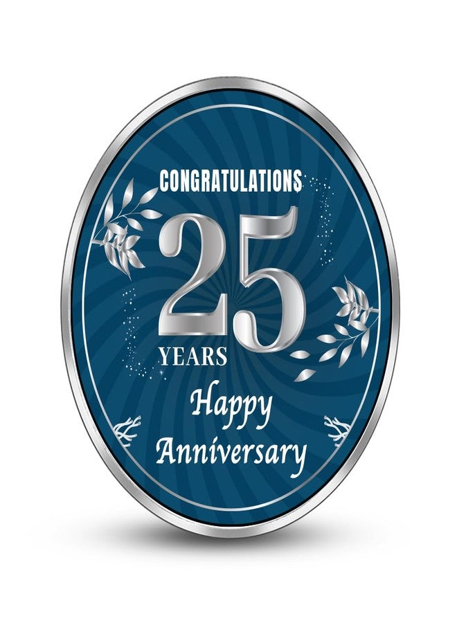 Silviya BIS Hallmarked 999 Pure Silver 25th Anniversary Coin 20 Gram | Silver Coin for Couple | Round Shape | Silver Jubilee Anniversary Coin | With Certificate of Authenticity - Image 2