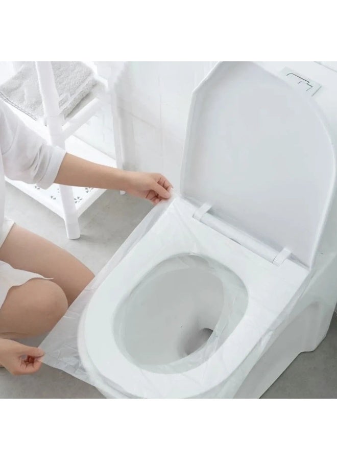 Disposable Toilet Seat Cover Paper – 50pcs/Pack Travel Set, Hygienic & Antibacterial, Ideal for Public Restrooms - Image 2