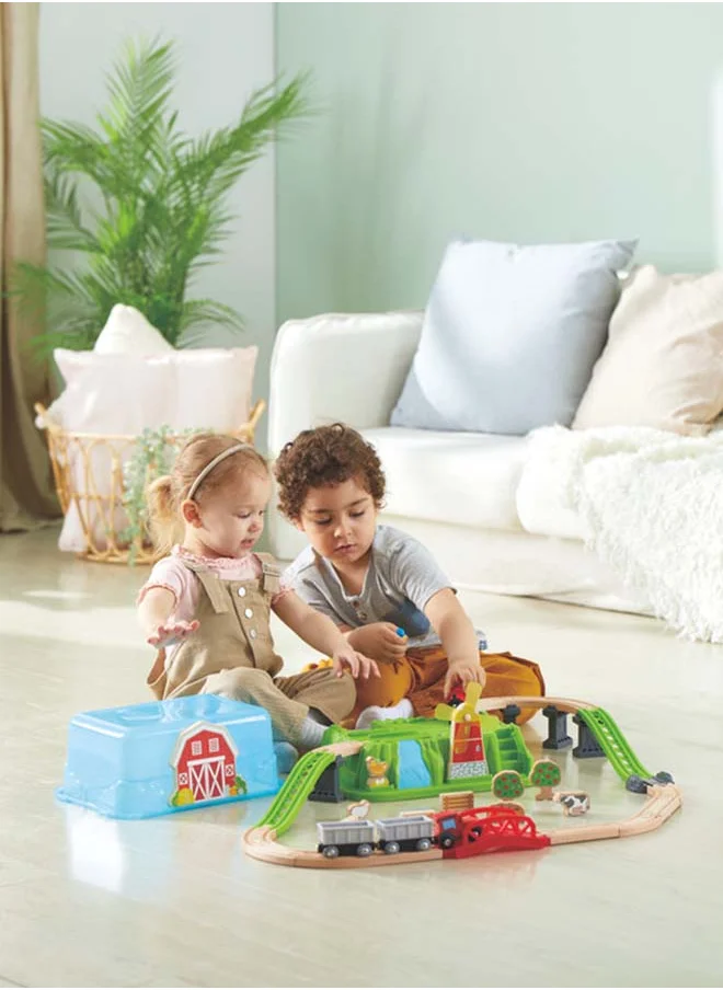 Hape City Train Bucket Railway Set 48- Piece