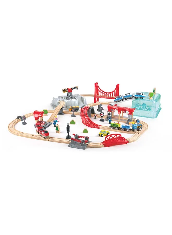 Hape City Train Bucket Railway Set 48- Piece