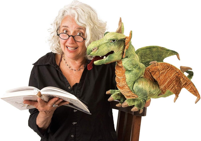 Folkmanis Wyvern Dragon Plush Hand Puppet - Engaging Interactive Toy for Storytelling and Play - Image 4