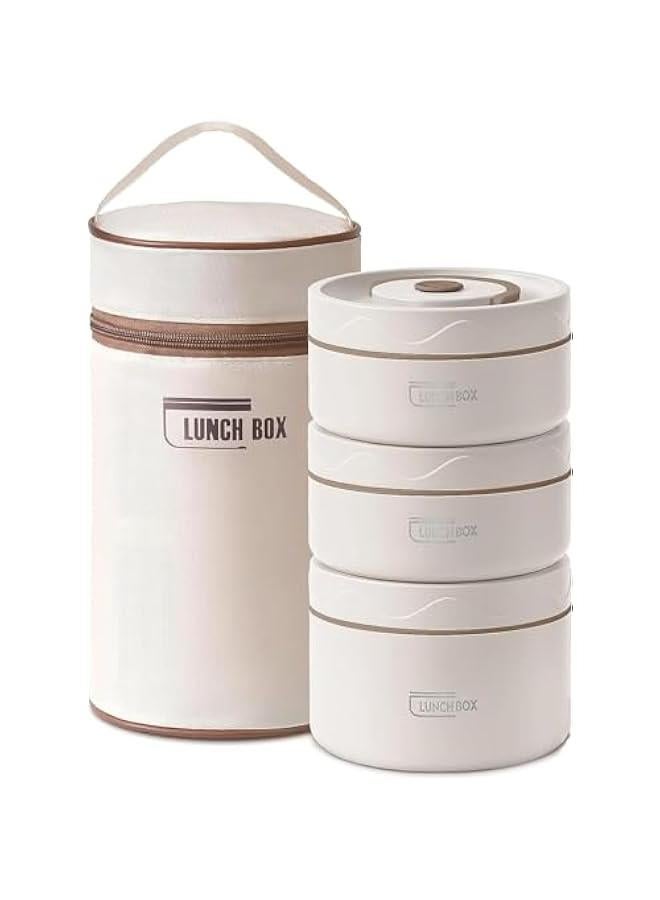 TRASSLE Stainless Steel Bento Lunch Box,Portable Insulated Lunch Container Set,Leakproof Thermal Food Container with Bag for Adults To Work, Teens to school - Image 1