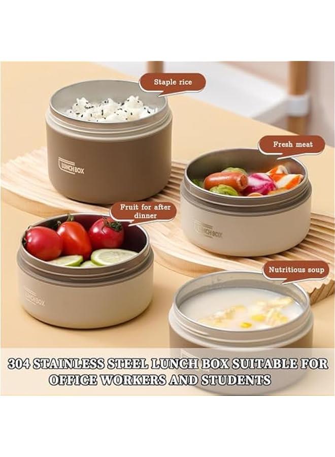 TRASSLE Stainless Steel Bento Lunch Box,Portable Insulated Lunch Container Set,Leakproof Thermal Food Container with Bag for Adults To Work, Teens to school - Image 5