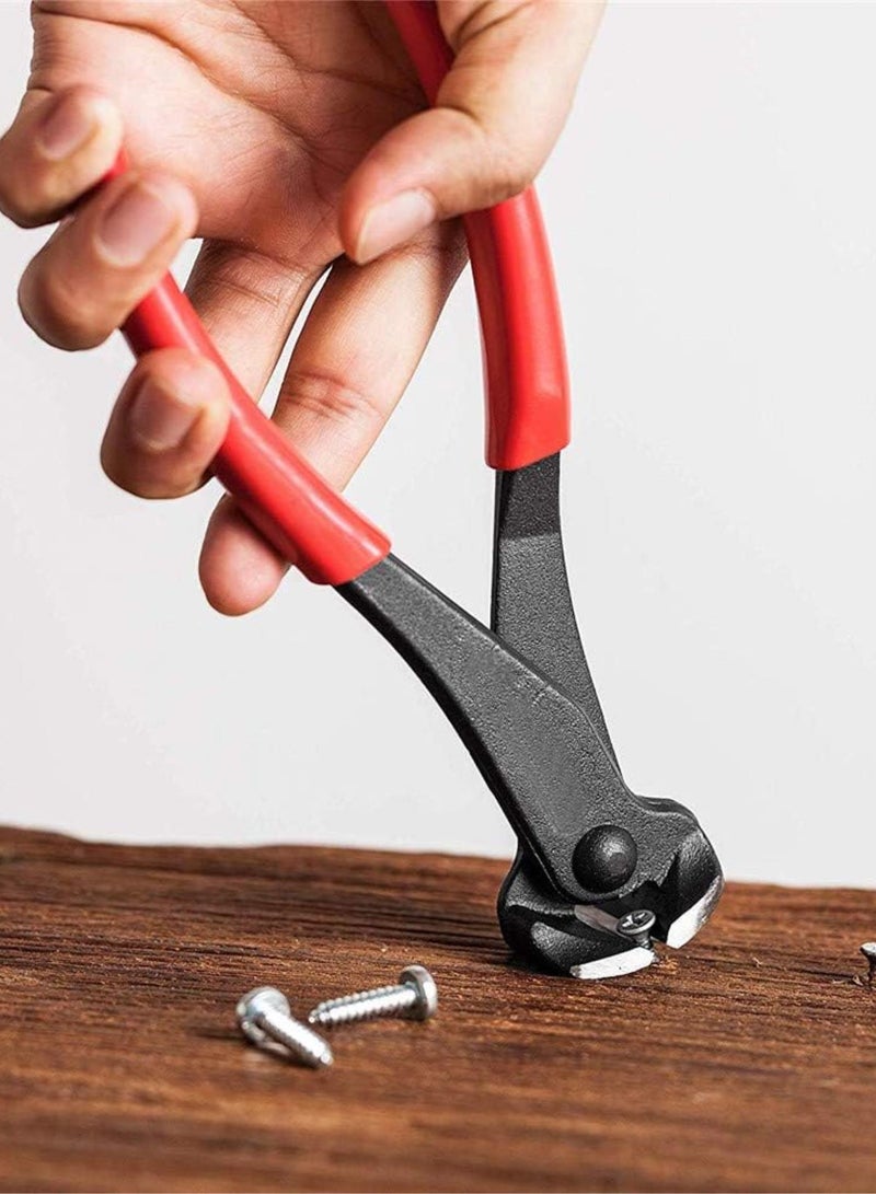 GGOOT 7Inch End Cutting Pliers High Carbon Steel Forged Flat Mouth Hardware Tools for Stripping, Nailing, Topping, Tight Line, Broken Line  - Image 4