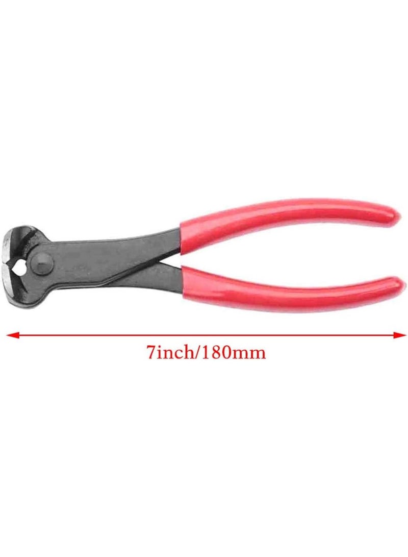 GGOOT 7Inch End Cutting Pliers High Carbon Steel Forged Flat Mouth Hardware Tools for Stripping, Nailing, Topping, Tight Line, Broken Line  - Image 2