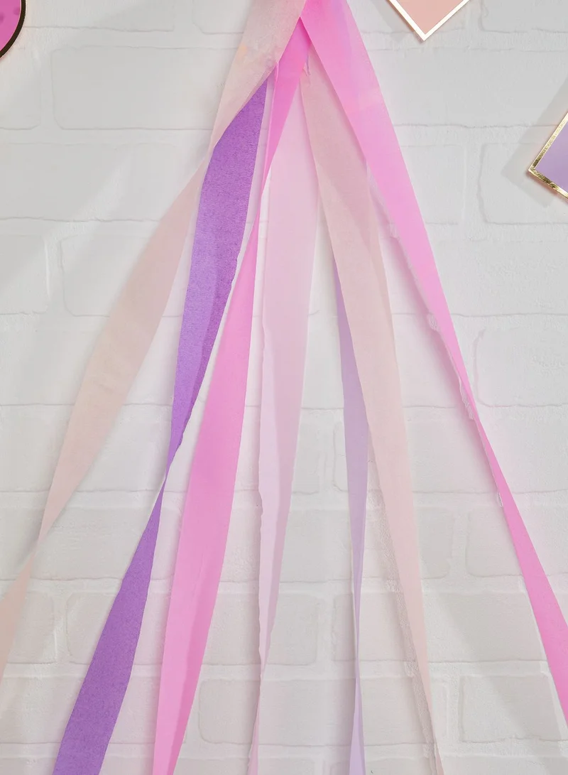 Talking Tables Rose, Streamers, Mixed Colours, 7Pk