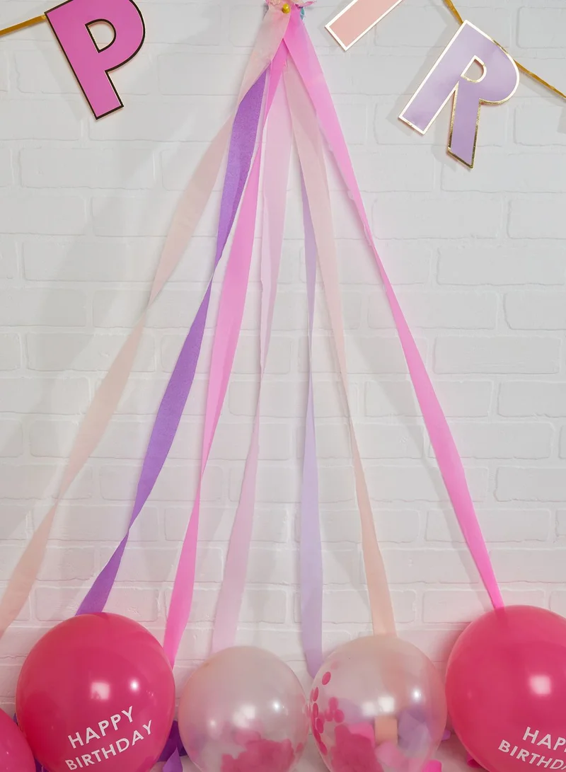Talking Tables Rose, Streamers, Mixed Colours, 7Pk