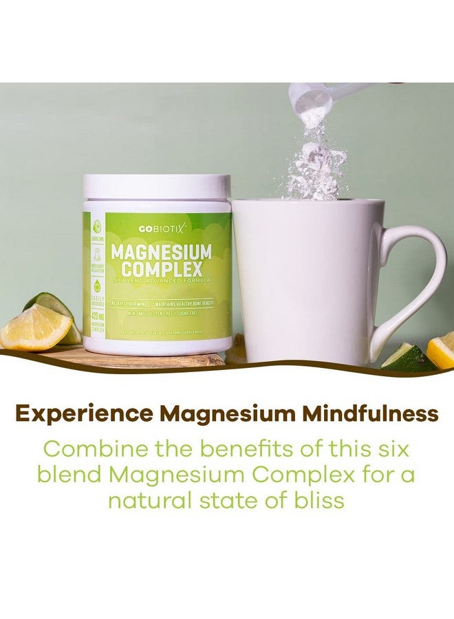 GoBiotix Magnesium Complex Powder By Gobiotix High Absorption Magnesium Supplement Drink For Sleep Support Mind And Body Relaxation Vegan + Sugarfree + Nongmo (Lemon Lime) - Image 5