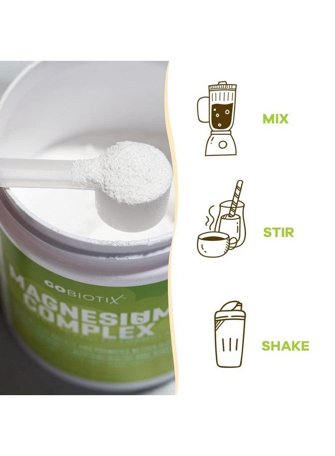 GoBiotix Magnesium Complex Powder By Gobiotix High Absorption Magnesium Supplement Drink For Sleep Support Mind And Body Relaxation Vegan + Sugarfree + Nongmo (Lemon Lime) - Image 4