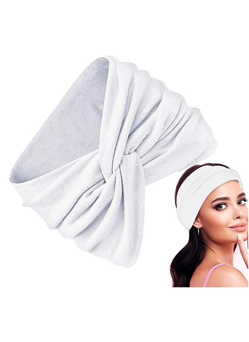 Generic Wide Headbands for Women, Extra Large Headband, Twist Knot Hair Accessories(White)  - Image 2