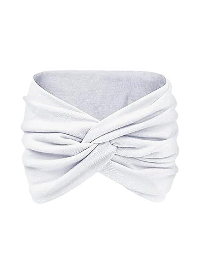 Generic Wide Headbands for Women, Extra Large Headband, Twist Knot Hair Accessories(White)  - Image 4