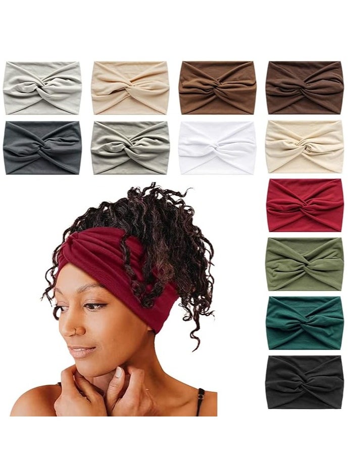 Generic Wide Headbands for Women, Extra Large Headband, Twist Knot Hair Accessories(White)  - Image 5