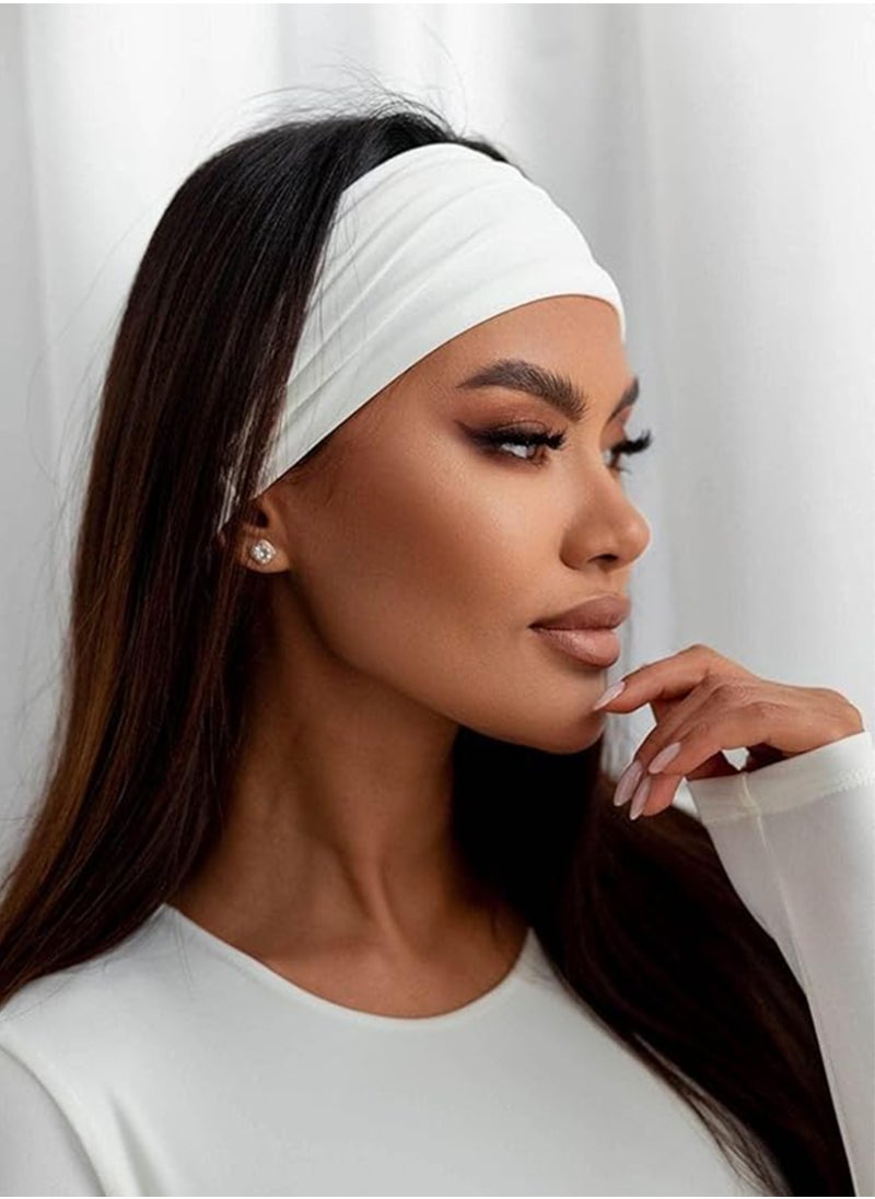 Generic Wide Headbands for Women, Extra Large Headband, Twist Knot Hair Accessories(White)  - Image 1