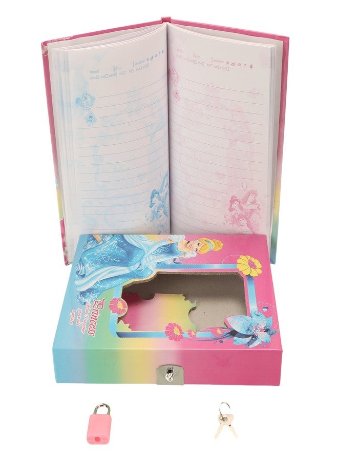 Asera Princess Diary with Lock Case for Girls Gifts Options- Blue and Pink - Image 4